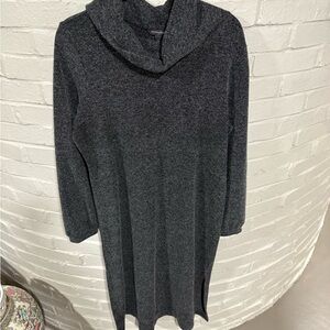 Banana Republic Charcoal Cowl Neck Sweater Dress